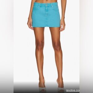 GRLFRND Revolve Denim Niki Micro Mini Skirt in Malibu Canyon Size 31